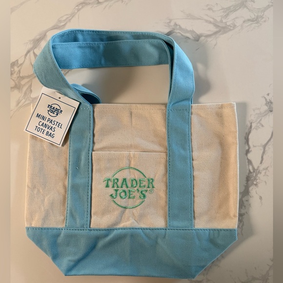 trader joes Handbags - Trader Joe’s pastel mini Tote Bag